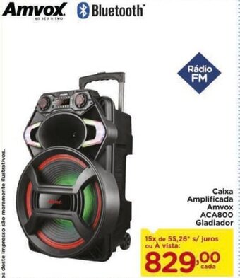 Carrefour Caixa Amplificada Amvox ACA800 Gladiador oferta