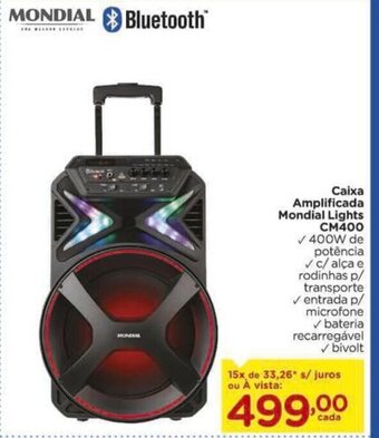 Carrefour Caixa Amplificada Mondial Lights CM400 oferta