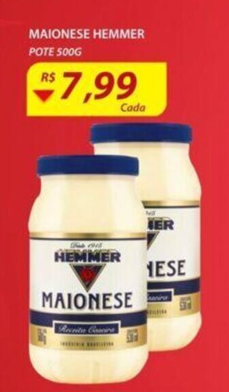 Assaí Atacadista Maionese Hemmer pote 500g oferta