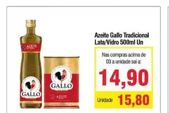 Spani Atacadista Azeite Gallo Tradicional Lata Vidro 500ml oferta