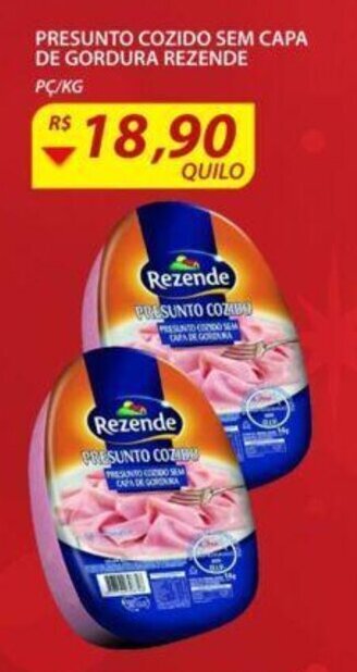 Assaí Atacadista Presunto cozido sem capa de gordura Rezende 1kg oferta
