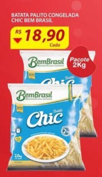 Assaí Atacadista Batata Palito Congelada Chic Bem Brasil pacote 2kg oferta