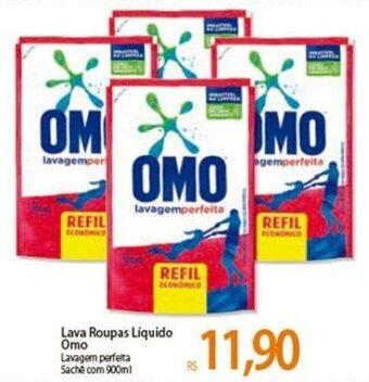 Atacadão Lava Roupas Liquido Omo 900ml oferta