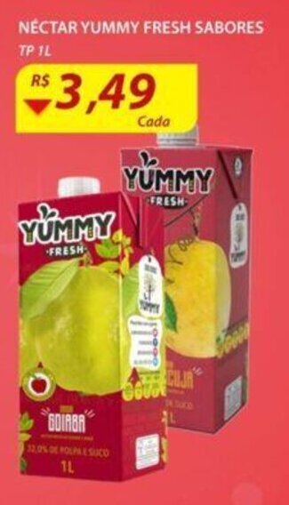 Assaí Atacadista Nectar Yummy Fresh Sabores tp 1L oferta