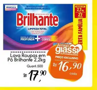 Giassi Supermercados Lava Roupas Em Pó Brilhante 2.2kg oferta
