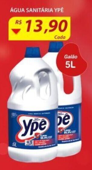 Assaí Atacadista Agua Sanitaria Ype 5L oferta