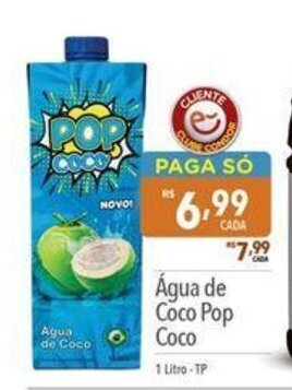Supermercados Condor Agua de Coco Pop Coco 1L oferta
