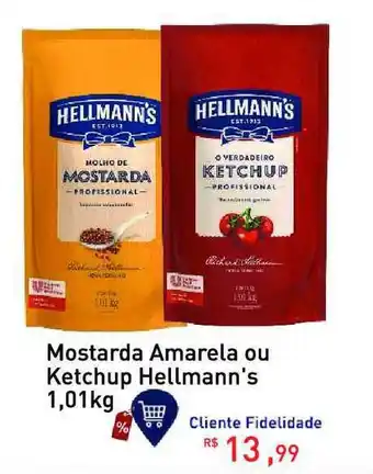 Tonin Superatacado Mostarda Amarela Ou Ketchup Hellmann's 1,01kg oferta