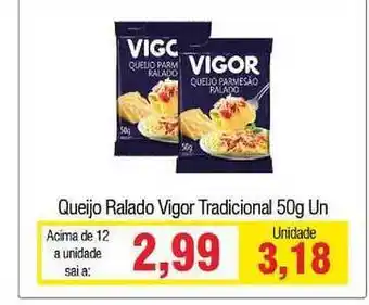 Spani Atacadista Queijo Ralado Vigor Tradicional 50g oferta