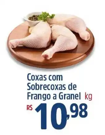 Quartetto Supermercados Coxa s com sobrecoxas de frango a granel oferta
