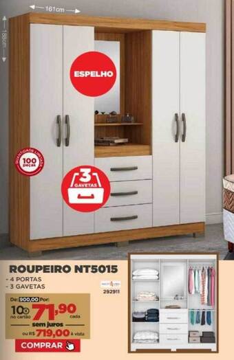 Móveis Simonetti Roupeiro nt5015 oferta