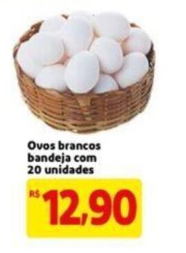 Extra Supermercado Ovos Brancos bandeja com 20 unidades oferta