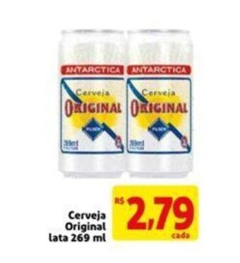 Extra Supermercado Cerveja Original lata 269ml oferta