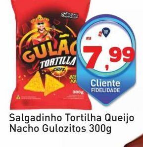 Tonin Superatacado Salgadinho tortilha queijo nacho gulozitos 300g oferta