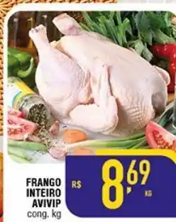 Mercantil Rodrigues Frango inteiro avivip cong. kg oferta