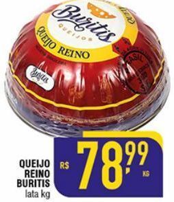 Mercantil Rodrigues Queijo reino buritis lata kg oferta