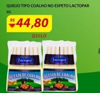 Queijo tipo Coalho No Espeto Lactopar 1kg