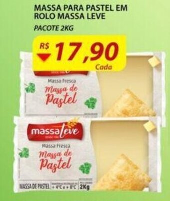 Assaí Atacadista Massa para Pastel em rolo Massaleve 2kg oferta