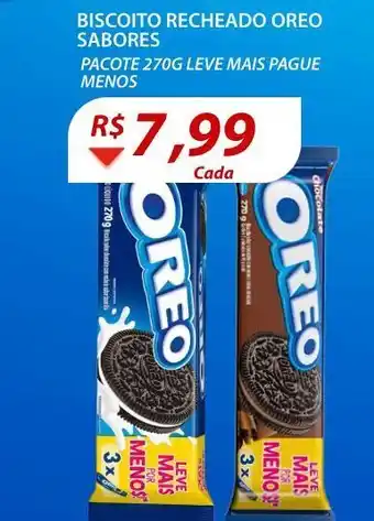Biscoito recheado oreo sabores