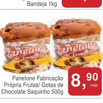 Panettone fabricação própria frutas