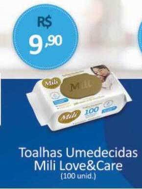 Drogarias Farmagnus Toalhas umedecidas mili love&care oferta