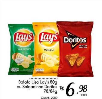 Giassi Supermercados Batata lisa lay's ou salgadinho doritos oferta
