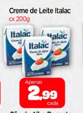 Creme de Leite Italac 200g