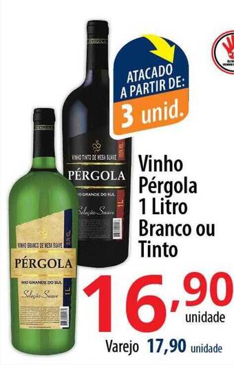Vinho pérgola branco ou tinto