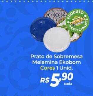Atakarejo Prato de sobremesa melamina ekobom cores 1 unid. oferta