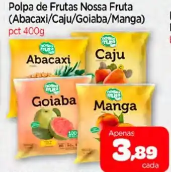Polpa de Frutas Nossa Fruta 400g