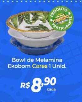 Atakarejo Bowl de melamina ekobom cores 1 unid. oferta