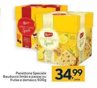 Coop Panettone speciale bauducco limão e passas ou frutas de damasco oferta