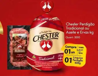 Giassi Supermercados Chester perdigão tradicional ou azeite e ervas kg oferta