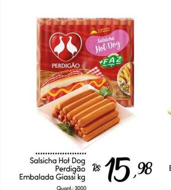 Giassi Supermercados Salsicha hot dog perdigão embalada giassi kg oferta