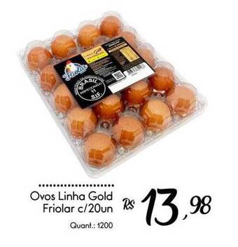 Giassi Supermercados Ovos linha gold friolar c 20 oferta