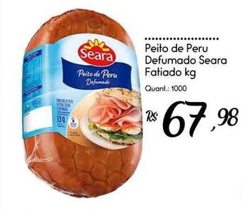 Giassi Supermercados Peito de peru defumado seara fatiado kg oferta