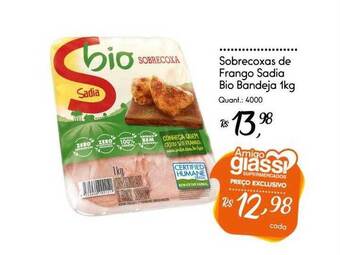 Giassi Supermercados Sobrecoxas de frango sadia bio oferta