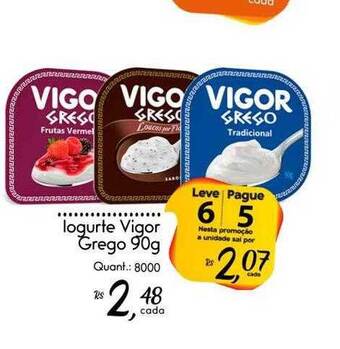 Giassi Supermercados Iogurte vigor grego leve 6 pague 5 oferta
