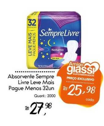 Giassi Supermercados Absorvente sempre livre oferta