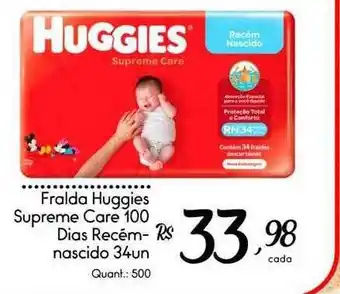 Giassi Supermercados Fralda huggies supreme care dias recém-nascido oferta