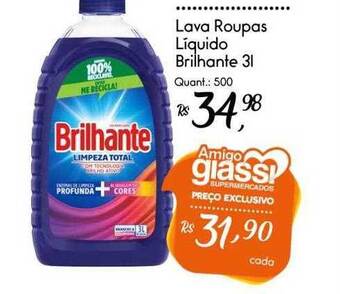 Giassi Supermercados Lava roupas liquido brilhante oferta