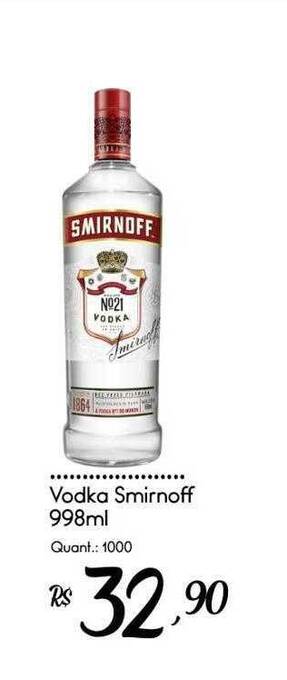 Giassi Supermercados Vodka smirnoff oferta