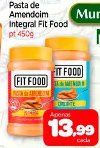 Pasta de Amendoim Integral Fit Food 450g