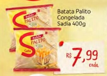 Nordestão Batata Palito congelada Sadia 400g oferta