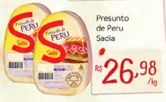 Nordestão Presunto de peru Sadia 1kg oferta