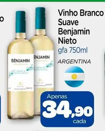 Nordestão Vinho Branco Suave Benjamin Nieto 750ml oferta