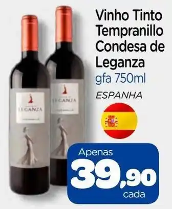 Nordestão Vinho Tinto Tempranillo Condesa de Leganza 750ml oferta