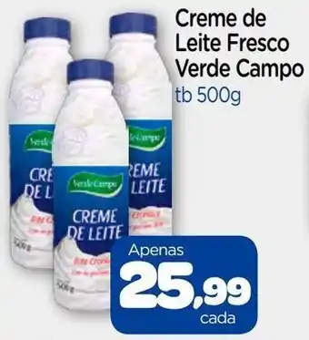 Nordestão Creme de Leite Fresco Verde Campo 500g oferta