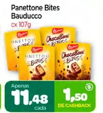 Nordestão Panettone bites Bauducco cx 107g oferta