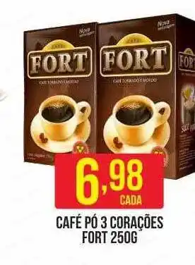Café pó 3 corações fort